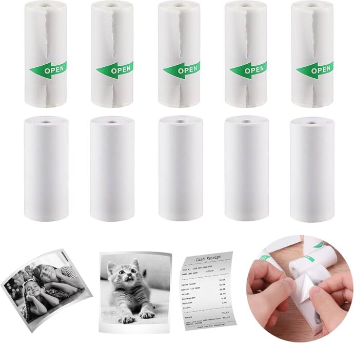 ⁦Mini Printer + 5 Rolls Paper Cadeaux⁩ - الصورة ⁦5⁩